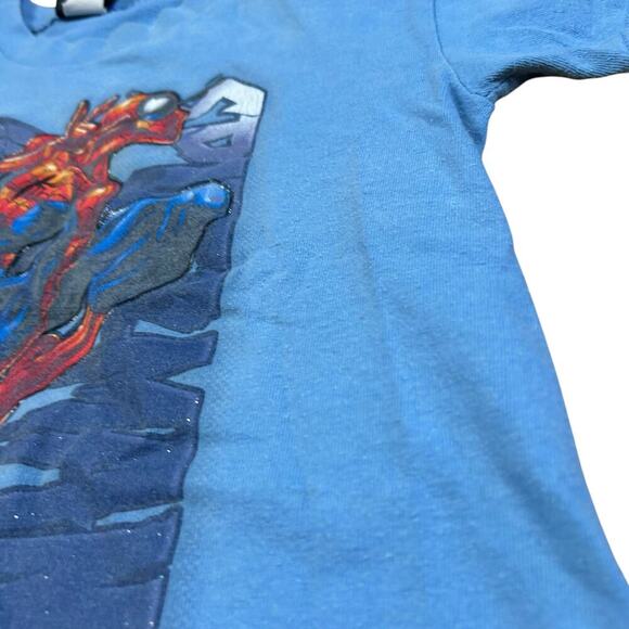 Spider-Man Marvel Vintage Y2K Glitter Web Graphic T-shirt - Picture 2 of 4